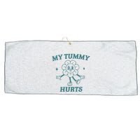 My Tummy Hurts Tummy Ache Survivor Meme Large Microfiber Waffle Golf Towel