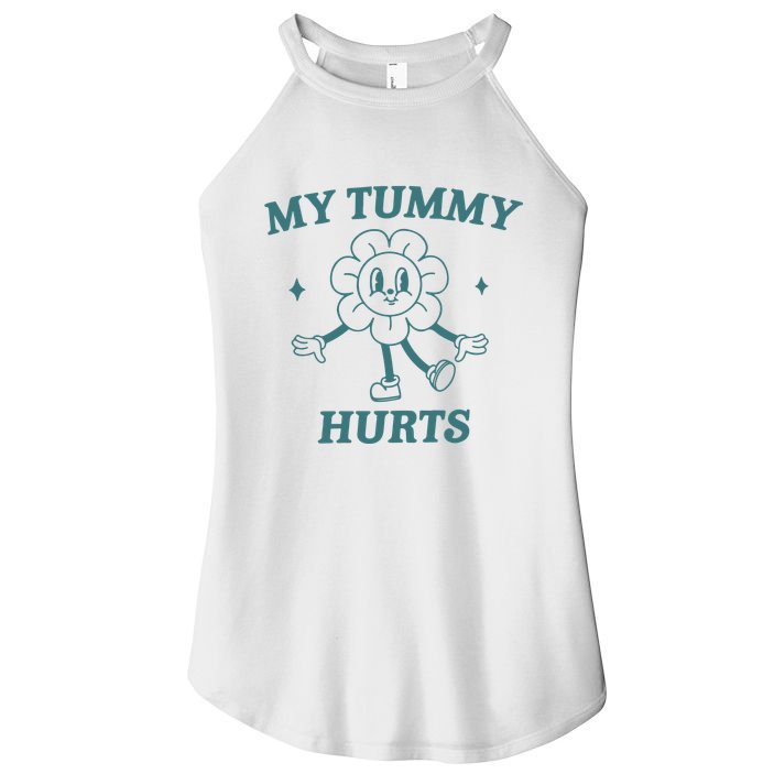 My Tummy Hurts Tummy Ache Survivor Meme Women's Perfect Tri Rocker Tank