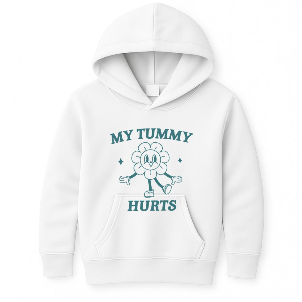 My Tummy Hurts Tummy Ache Survivor Meme Kids Hoodie