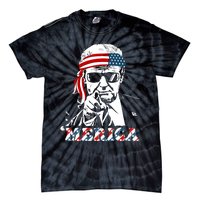 Merica Trump Happy 4th Of July Trump American Flag Tie-Dye T-Shirt