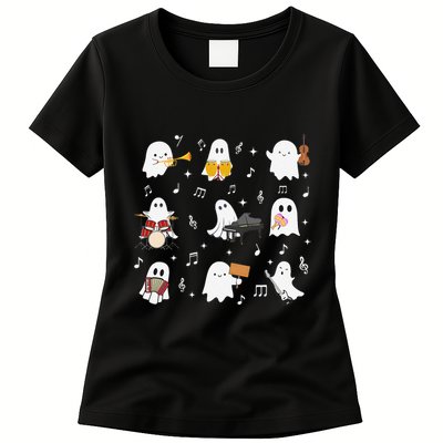 Music Teacher Halloween Music Teacher Education Gift Womens T-Shirt