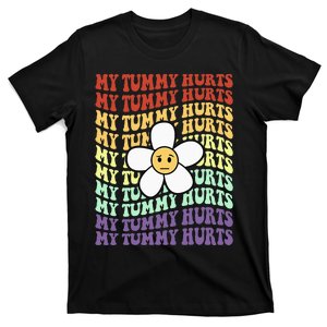 My Tummy Hurts Tummy Ache Survivor Retro Sunflower Women T-Shirt