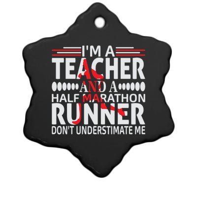 Marathoner Tee Half Marathon First Half Marathon Gift Ceramic Star Ornament