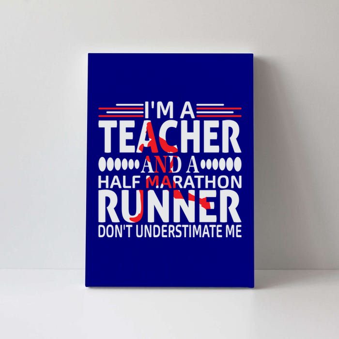 Marathoner Tee Half Marathon First Half Marathon Gift Canvas