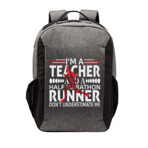 Marathoner Tee Half Marathon First Half Marathon Gift Vector Backpack