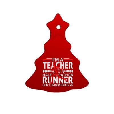 Marathoner Tee Half Marathon First Half Marathon Gift Ceramic Tree Ornament