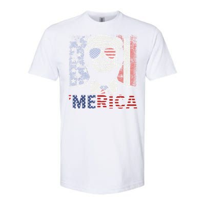 Merica Trump Happy 4th Of July Trump American Flag Softstyle® CVC T-Shirt