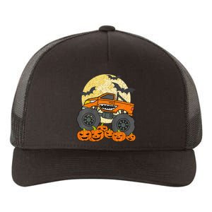 Monster Truck Halloween Jack O Lantern Moon Pumpkin Yupoong Adult 5-Panel Trucker Hat