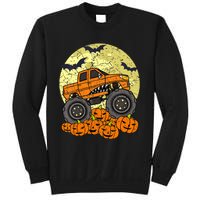 Monster Truck Halloween Jack O Lantern Moon Pumpkin Sweatshirt