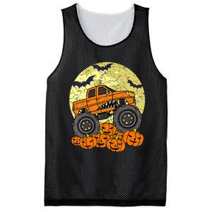 Monster Truck Halloween Jack O Lantern Moon Pumpkin Mesh Reversible Basketball Jersey Tank