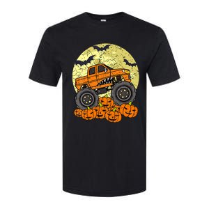 Monster Truck Halloween Jack O Lantern Moon Pumpkin Softstyle CVC T-Shirt