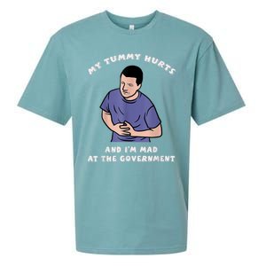 My Tummy Hurts And Im Mad At The Government Sueded Cloud Jersey T-Shirt