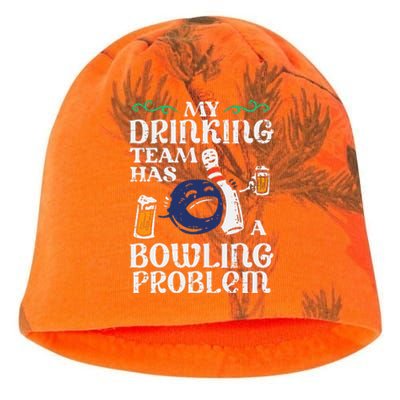 My Team Has Bowling Problem Kati - Camo Knit Beanie