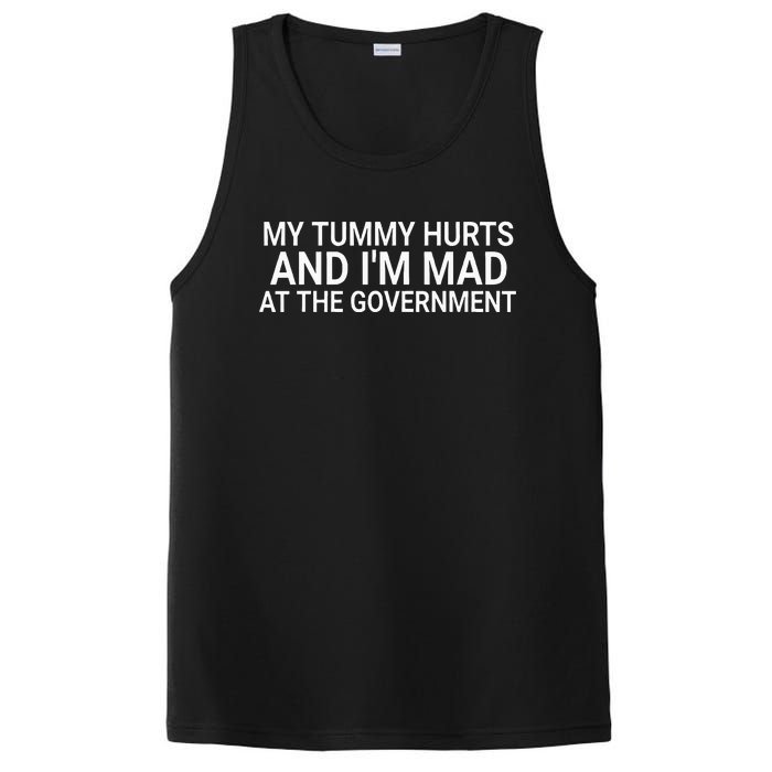 My Tummy Hurts And IM Mad At The Government Funny Sarcasm PosiCharge Competitor Tank