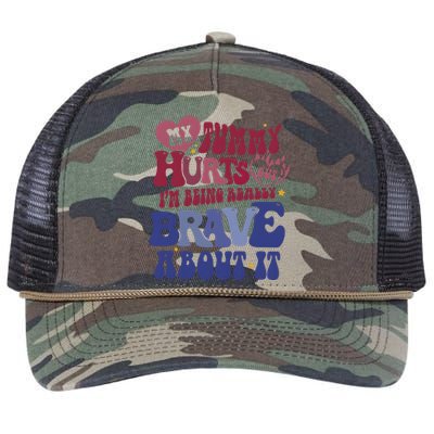 My Tummy Hurts Tummy Ache Survivor Retro Rope Trucker Hat Cap