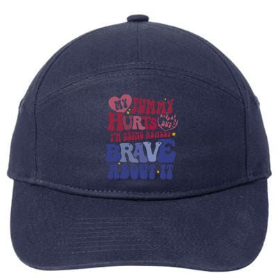 My Tummy Hurts Tummy Ache Survivor 7-Panel Snapback Hat