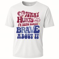 My Tummy Hurts Tummy Ache Survivor Cooling Performance Crew T-Shirt