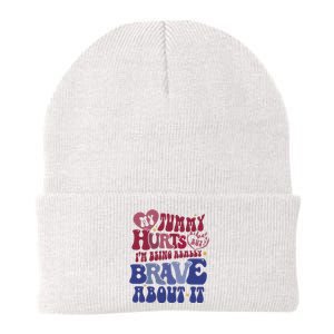 My Tummy Hurts Tummy Ache Survivor Knit Cap Winter Beanie