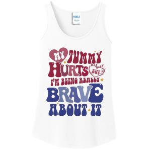 My Tummy Hurts Tummy Ache Survivor Ladies Essential Tank