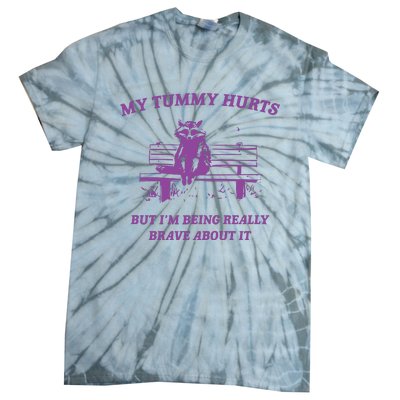 My Tummy Hurts Raccoon Tie-Dye T-Shirt