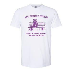 My Tummy Hurts Raccoon Softstyle CVC T-Shirt