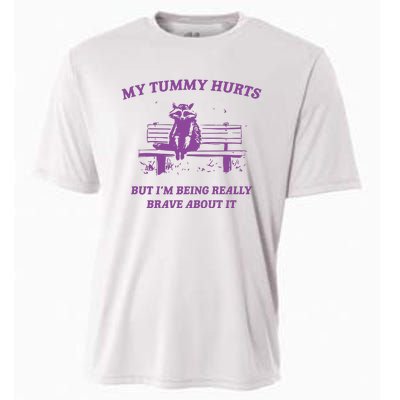 My Tummy Hurts Raccoon Cooling Performance Crew T-Shirt