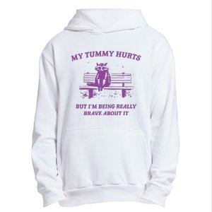 My Tummy Hurts Raccoon Urban Pullover Hoodie