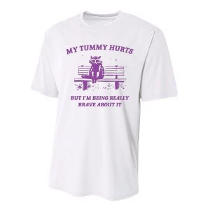 My Tummy Hurts Raccoon Performance Sprint T-Shirt