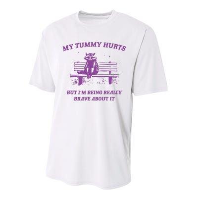 My Tummy Hurts Raccoon Performance Sprint T-Shirt