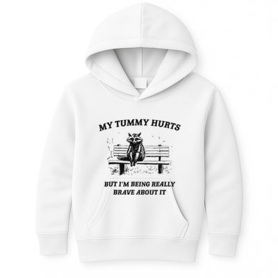 My Tummy Hurts But IM Being Brave About It Kids Hoodie