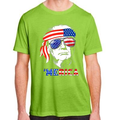 Merica Trump Happy 4th Of July Trump American Flag Gift Adult ChromaSoft Performance T-Shirt