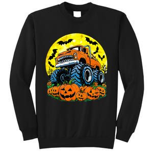 Monster Truck Halloween Jack O Lantern Moon Pumpkin Sweatshirt