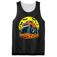 Monster Truck Halloween Jack O Lantern Moon Pumpkin Mesh Reversible Basketball Jersey Tank