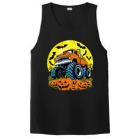 Monster Truck Halloween Jack O Lantern Moon Pumpkin PosiCharge Competitor Tank