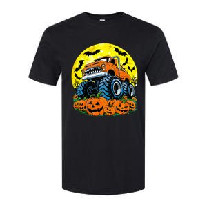 Monster Truck Halloween Jack O Lantern Moon Pumpkin Softstyle CVC T-Shirt