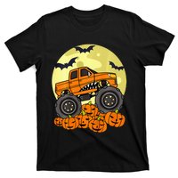 Monster Truck Halloween Moon Jack O Lantern Pumpkin T-Shirt