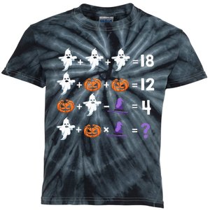 Math Teacher Humor Halloween Quiz Order Of Operations Kids Tie-Dye T-Shirt