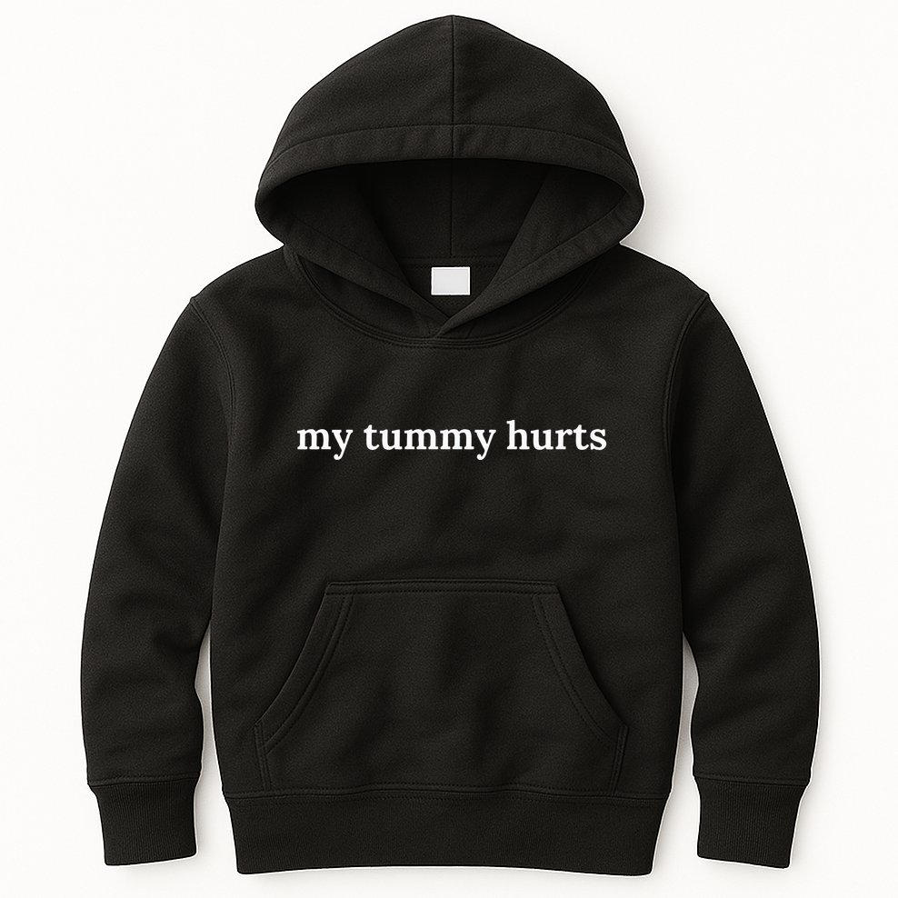 my tummy hurts Kids Hoodie