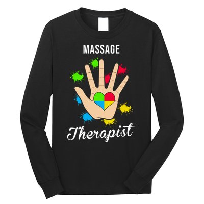 Massage Therapist Handprint Long Sleeve Shirt