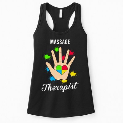 Massage Therapist Handprint Womens Tank Top