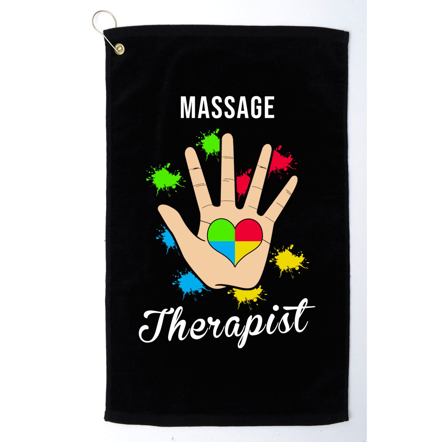 Massage Therapist Handprint Golf Towel