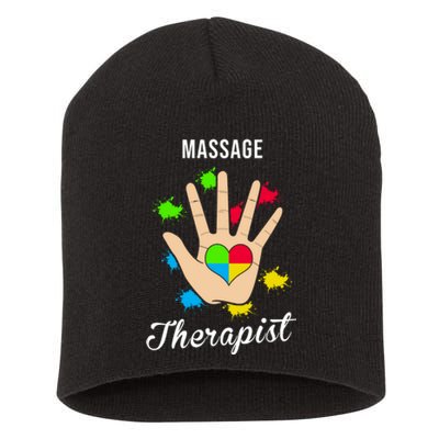 Massage Therapist Handprint Short Acrylic Beanie