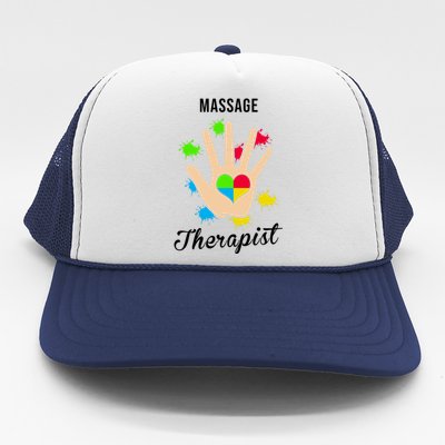 Massage Therapist Handprint Trucker Hat