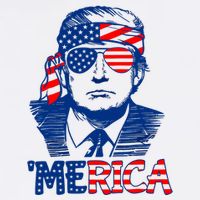Merica Trump Happy 4th Of July Trump American Flag Fun Wool Snapback Cap