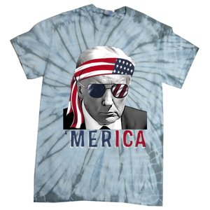 Merica Trump Happy 4th Of July Trump American Flag Usa Tie-Dye T-Shirt