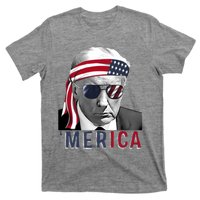 Merica Trump Happy 4th Of July Trump American Flag Usa T-Shirt