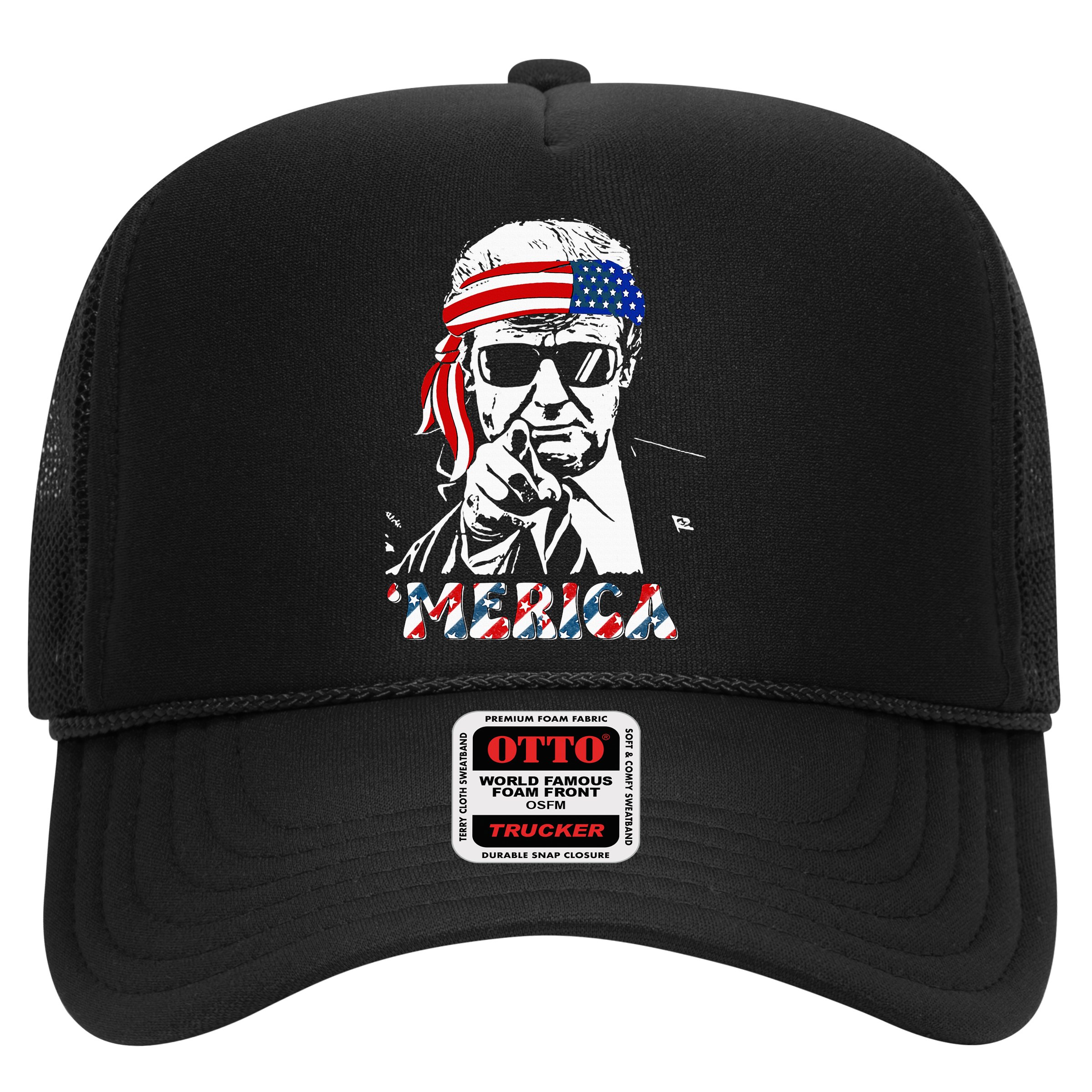 Merica Trump Happy 4th Of July Trump American Flag Hat