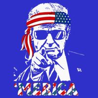 Merica Trump Happy 4th Of July Trump American Flag Baby Bodysuit