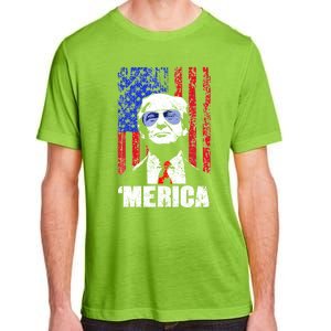 Merica Trump Happy 4th Of July Trump American Flag Gifts Adult ChromaSoft Performance T-Shirt