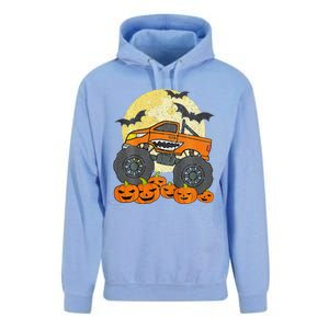 Monster Truck Halloween Jack O Lantern Moon Pumpkin Unisex Surf Hoodie